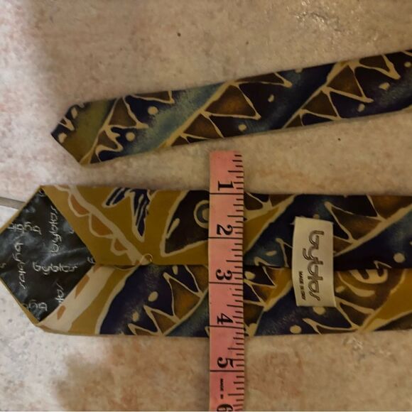 Byblos dress suit tie diamond logo accessory necktie neck wear abstract circle - Picture 4 of 6